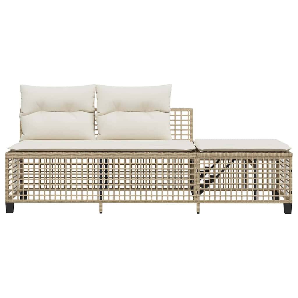 Salon de jardin d'angle avec coussins 3 pcs | Mobilier d'extérieur beige résine tressée Maison Chic - Image 7