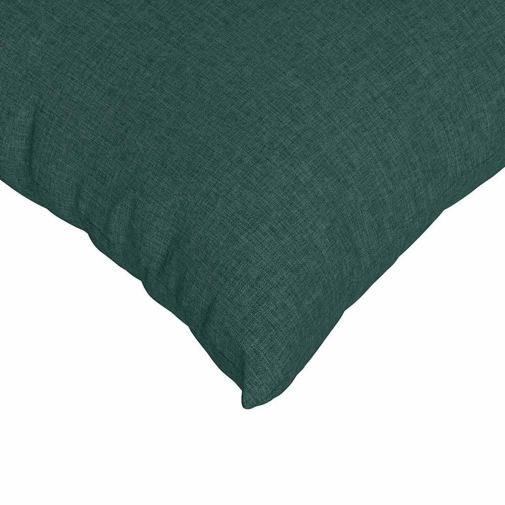 Set de 2 Coussins de Sol Moelleux en Tissu Housse Lavable pour Salon Vert Foncé 80x80 cm – ComfortXL Outdoor Living - Image 7