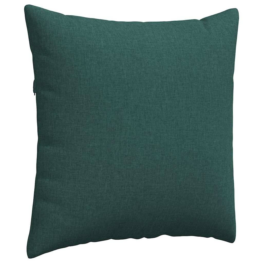 Set de 2 Coussins de Sol Moelleux en Tissu Housse Lavable pour Salon Vert Foncé 80x80 cm – ComfortXL Outdoor Living - Image 5