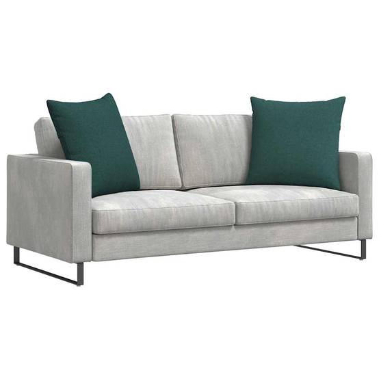 Set de 2 Coussins de Sol Moelleux en Tissu Housse Lavable pour Salon Vert Foncé 80x80 cm – ComfortXL Outdoor Living - Image 3