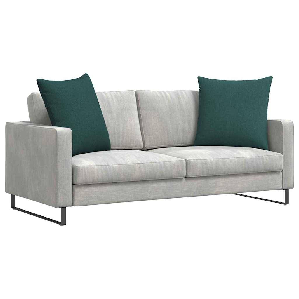 Set de 2 Coussins de Sol Moelleux en Tissu Housse Lavable pour Salon Vert Foncé 80x80 cm – ComfortXL Outdoor Living - Image 3
