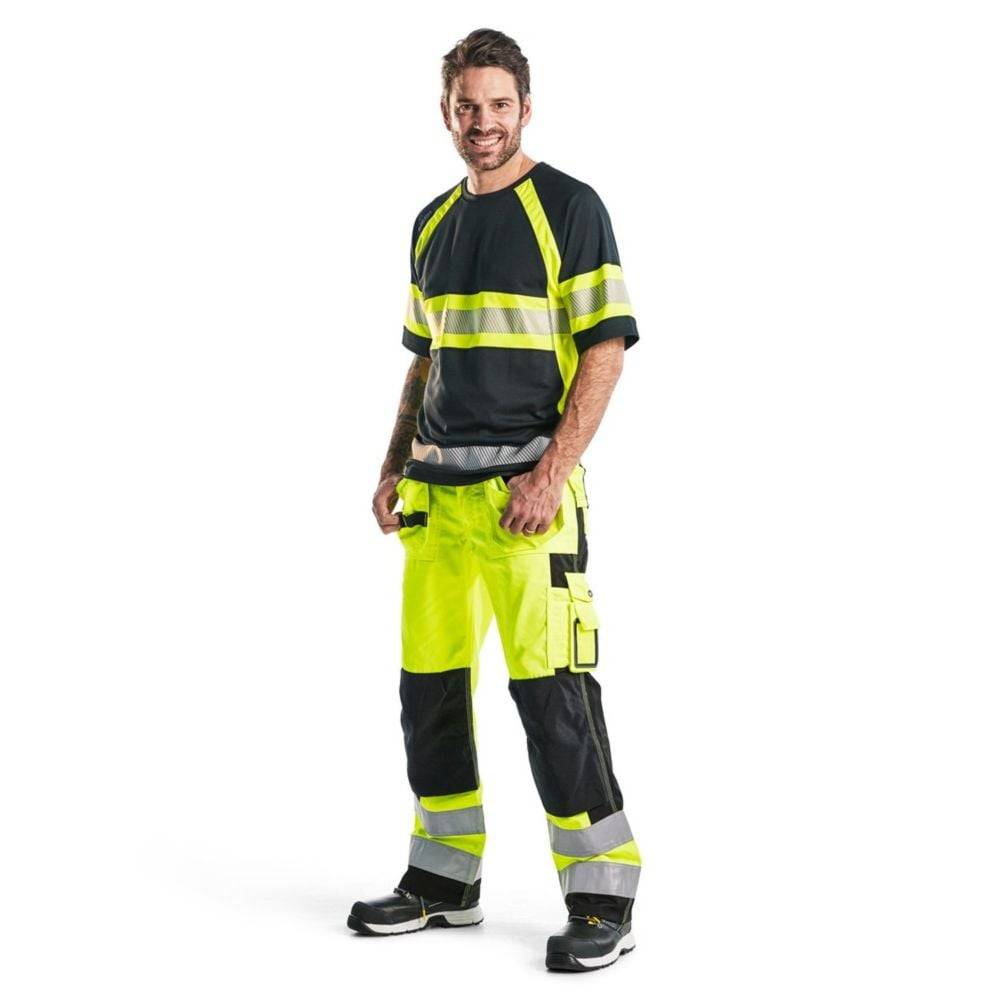T-shirt haute visibilité Blaklader anti-UV et anti-odeurs Noir / Jaune XL - Image 5