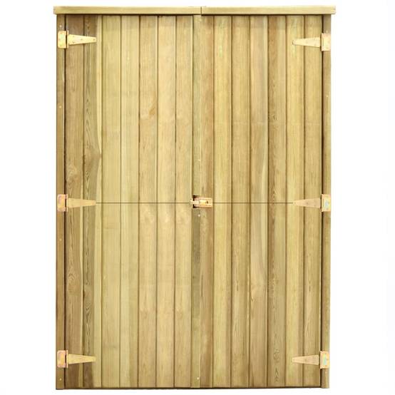 Abri de jardin 0.62m² Abri pour outil - 123x50x171 cm Pinède imprégnée - Meuble Pro MAISON CHIC - Image 3