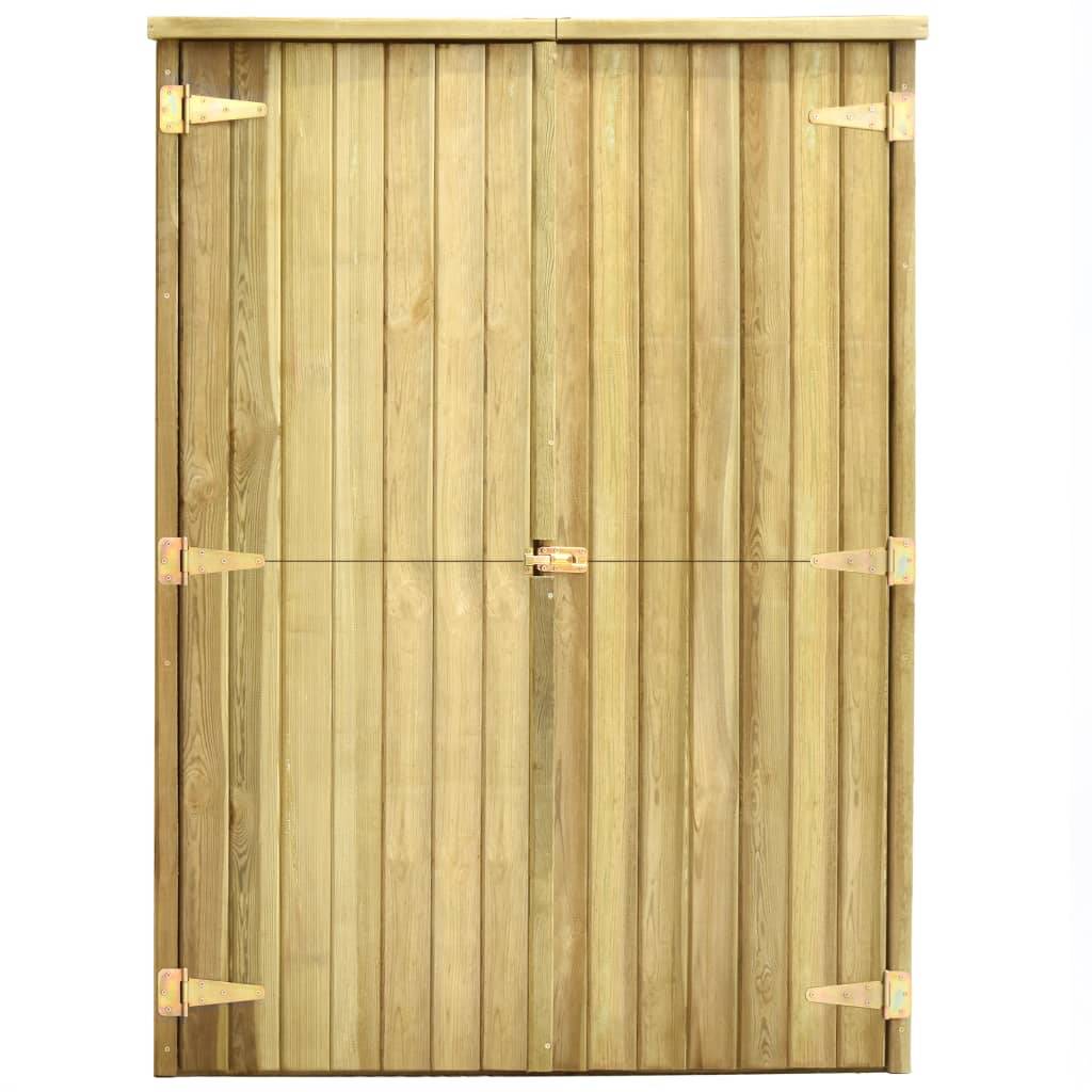 Abri de jardin 0.62m² Abri pour outil - 123x50x171 cm Pinède imprégnée - Meuble Pro MAISON CHIC - Image 3