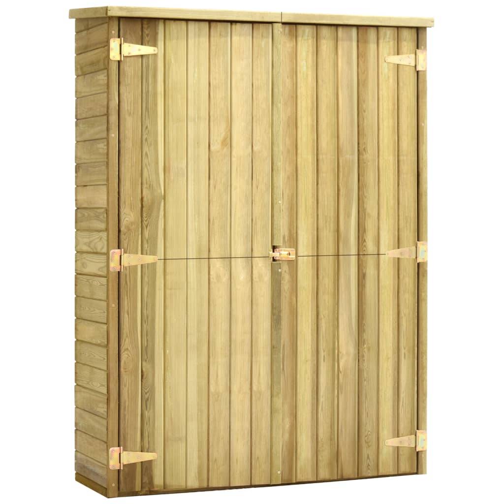 Abri de jardin 0.62m² Abri pour outil - 123x50x171 cm Pinède imprégnée - Meuble Pro MAISON CHIC - Image 1