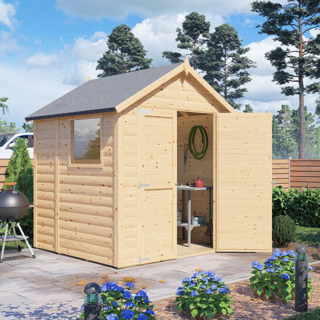 Abri de jardin bois Bertilo Modus 19mm avec plancher 3,17m² - Image 1