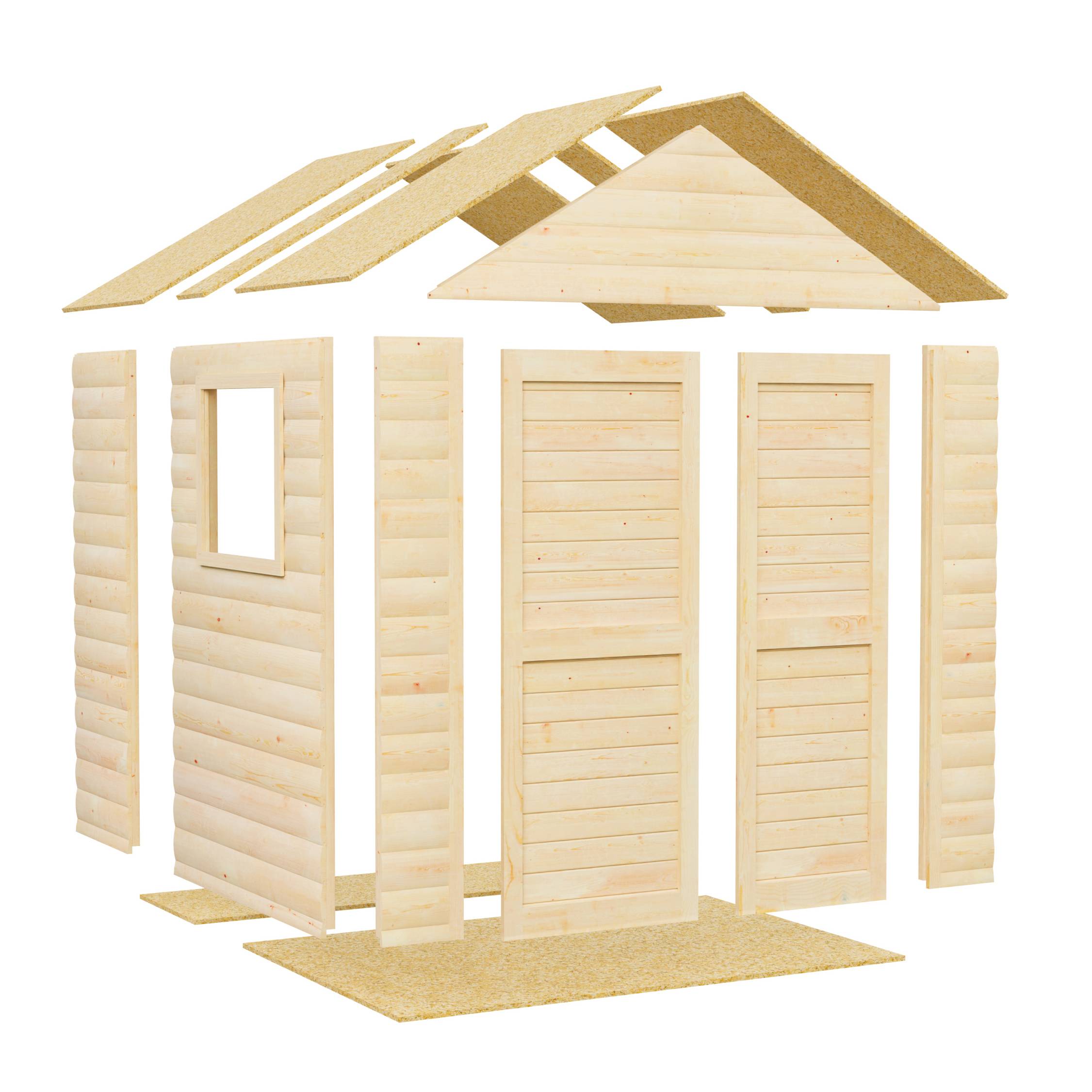 Abri de jardin bois Bertilo Modus 19mm avec plancher 3,17m² - Image 5
