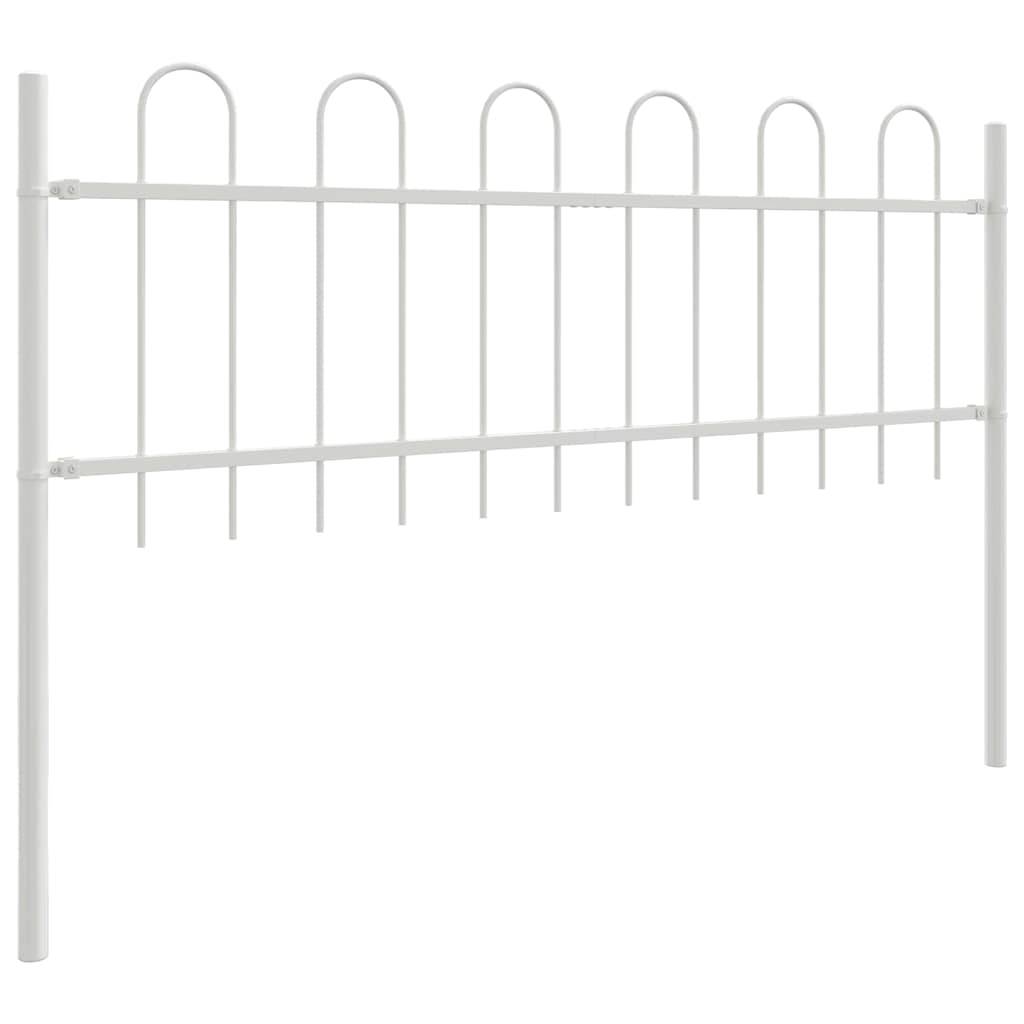 Maison Chic - Clôture de jardin - Panneau de clôture - Palissade Blanc 3,4 x 0,6 m Acier peint par poudre g480 - Image 3