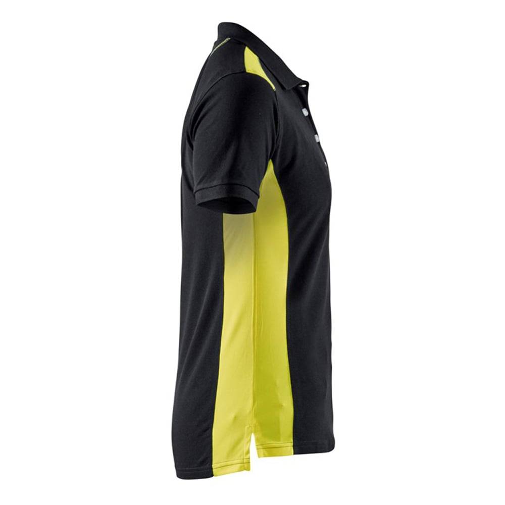 Polo de travail Femme Blaklader Noir Epaules Jaunes XL - Image 2