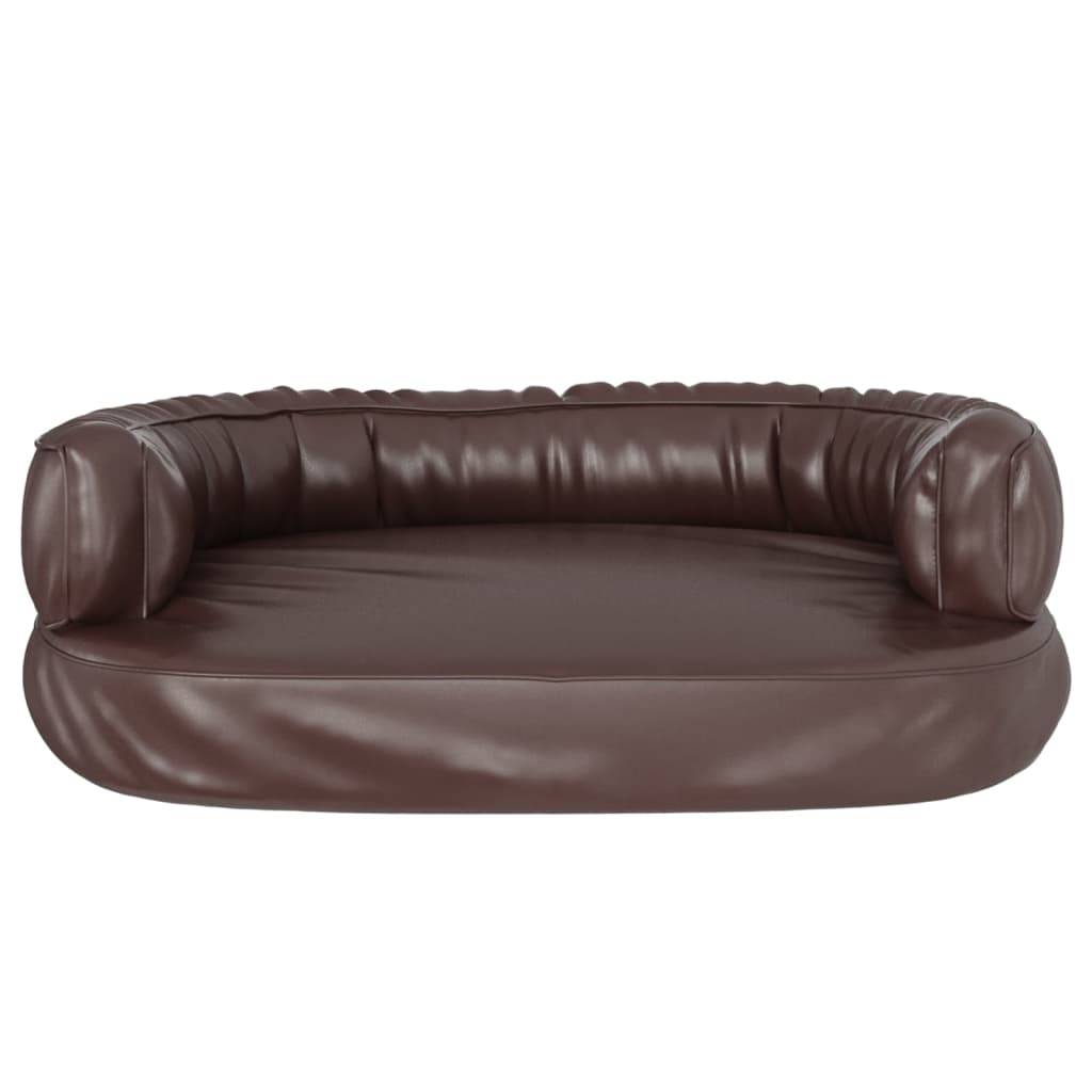 Vidaxl - Lit pour chien ergonomique Mousse Marron 60x42 cm Similicuir vidaXL 171319 - Image 5