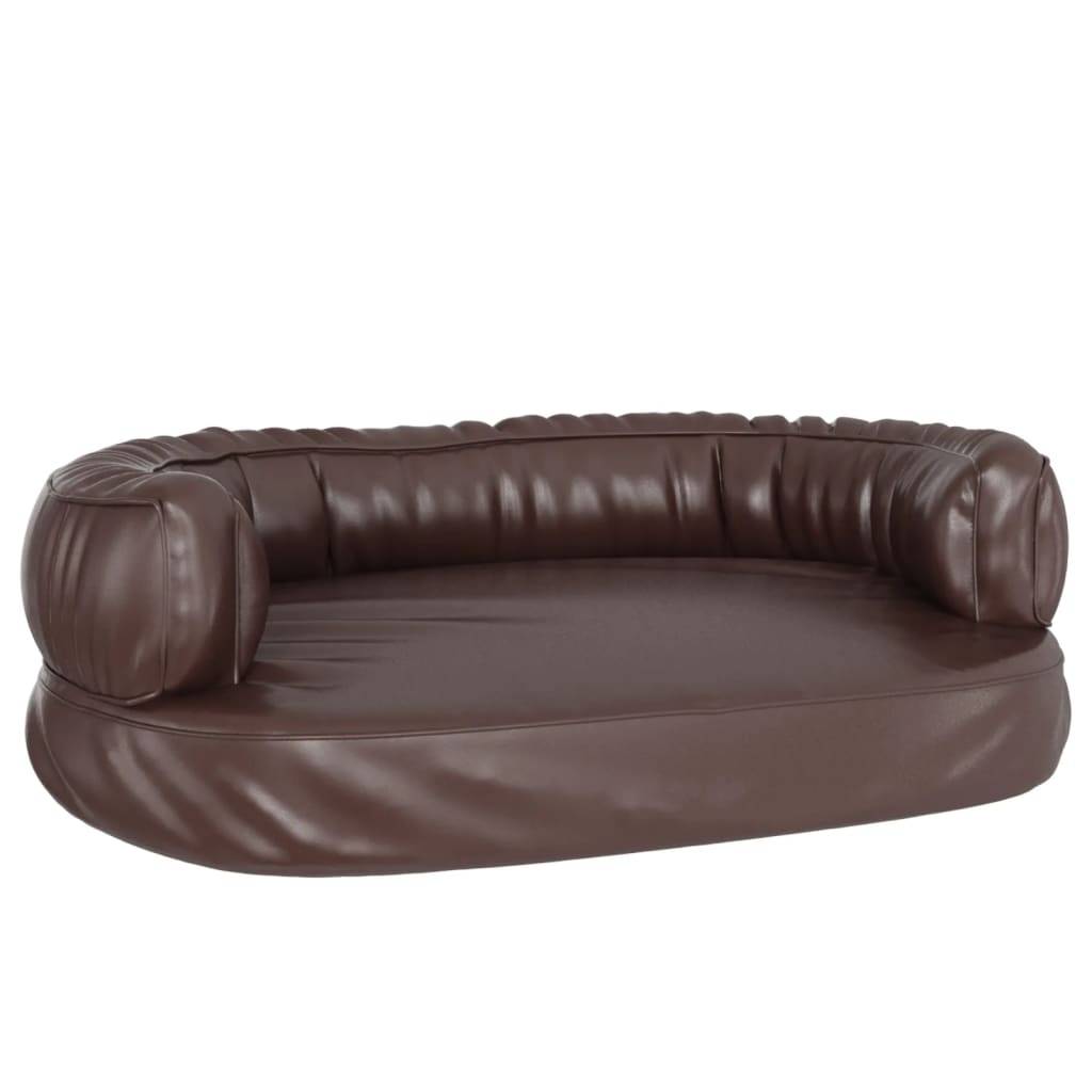 Vidaxl - Lit pour chien ergonomique Mousse Marron 60x42 cm Similicuir vidaXL 171319 - Image 2