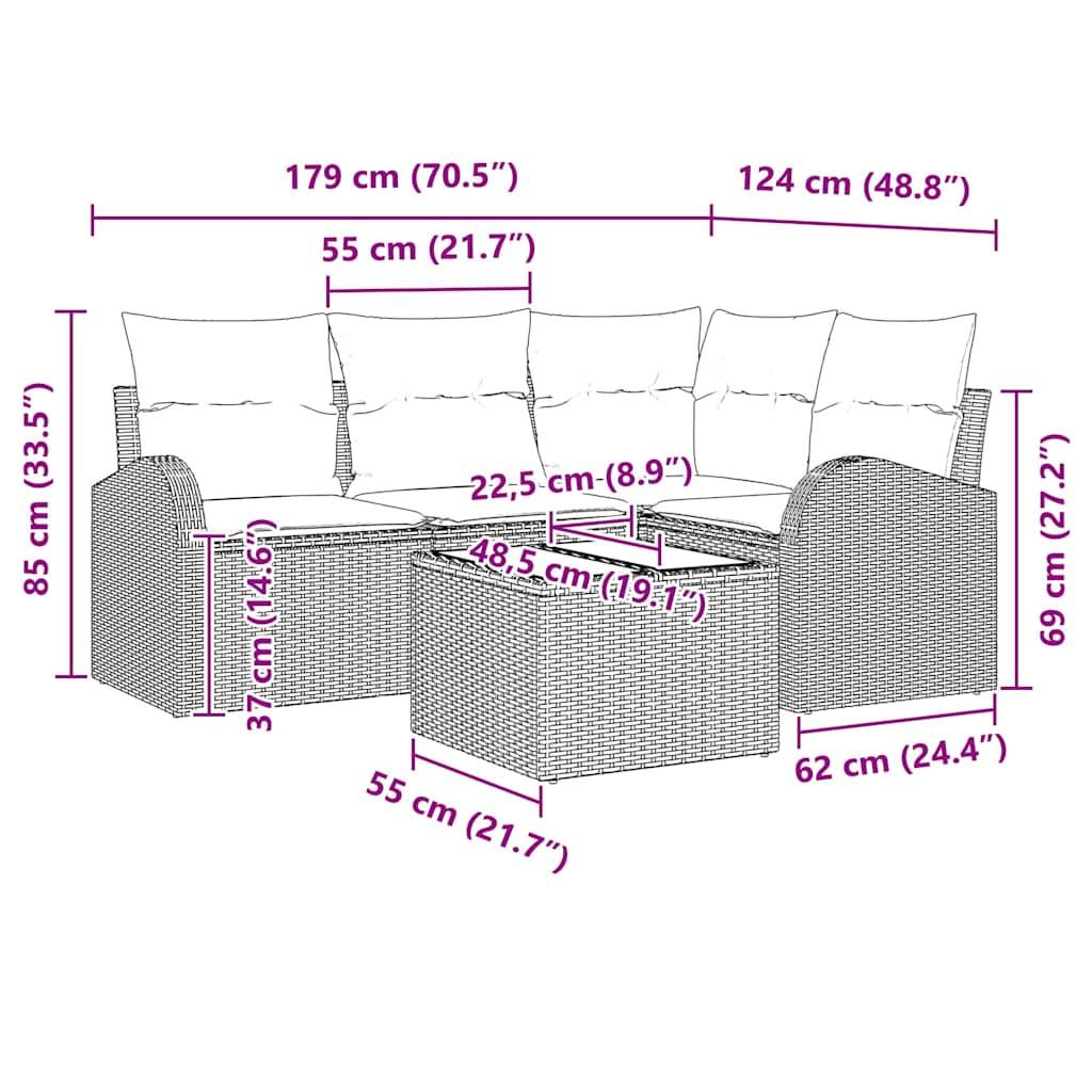 ComfortXL - Salon de Jardin 4 Places en Poly Rotin Modulable avec Table Basse Noir – ComfortXL Outdoor Living - Image 9