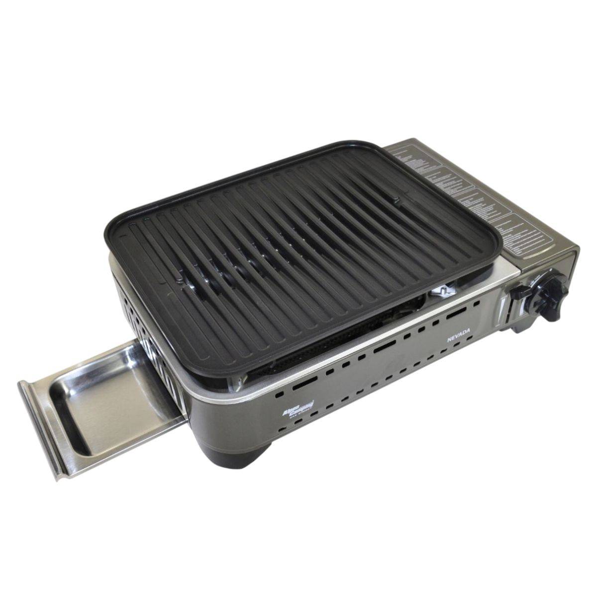 Barbecue à gaz Portable Grill 1780W + 8 Cartouches Gaz Butane Allumage Piezo + Mallette Camping ALPEN - Image 2