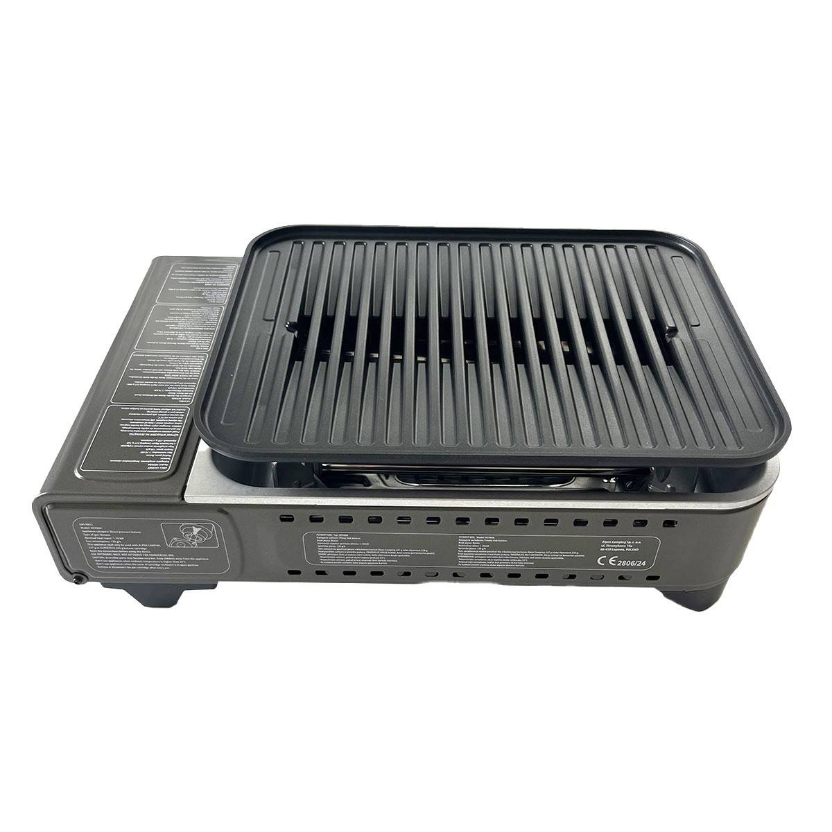 Barbecue à gaz Portable Grill 1780W + 8 Cartouches Gaz Butane Allumage Piezo + Mallette Camping ALPEN - Image 10