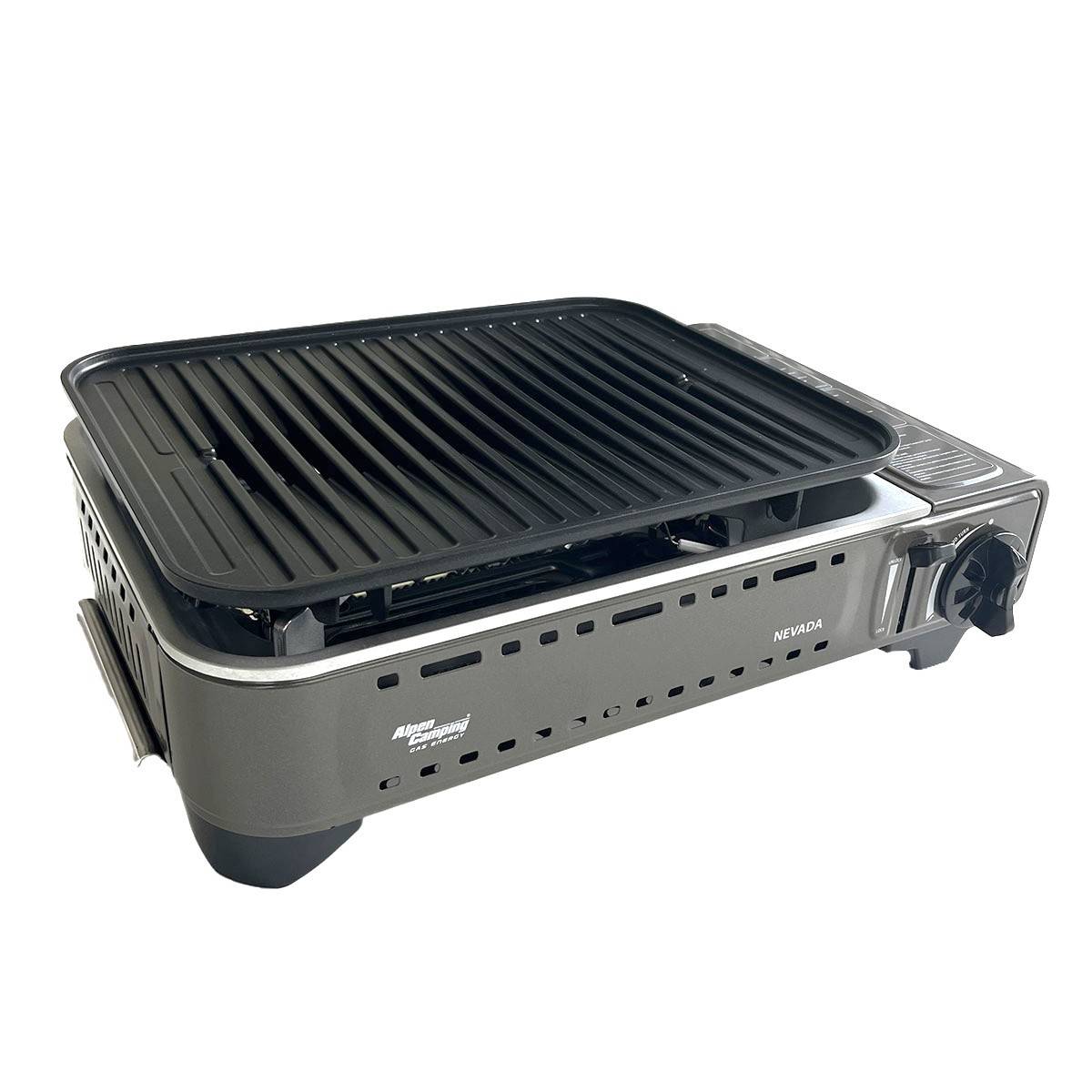 Barbecue à gaz Portable Grill 1780W + 8 Cartouches Gaz Butane Allumage Piezo + Mallette Camping ALPEN - Image 8