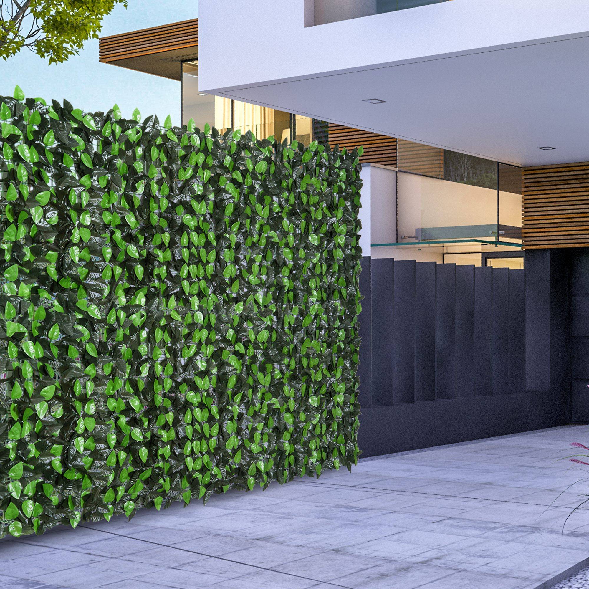 ComfortXL - Haie artificielle laurier PE 300 x 100 cm vert brise-vue extérieur anti-UV - ComfortXL Outdoor Living - Image 2