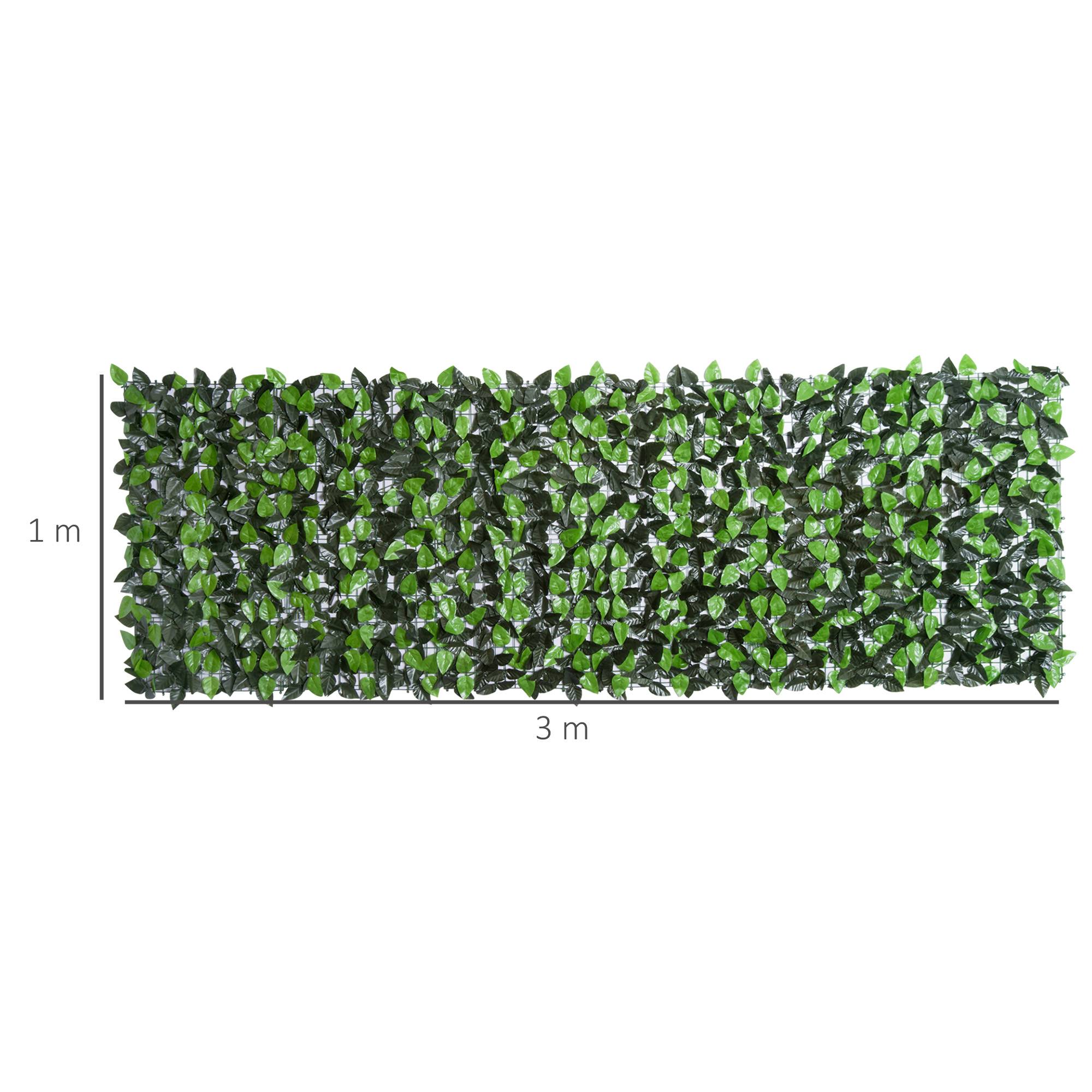 ComfortXL - Haie artificielle laurier PE 300 x 100 cm vert brise-vue extérieur anti-UV - ComfortXL Outdoor Living - Image 4