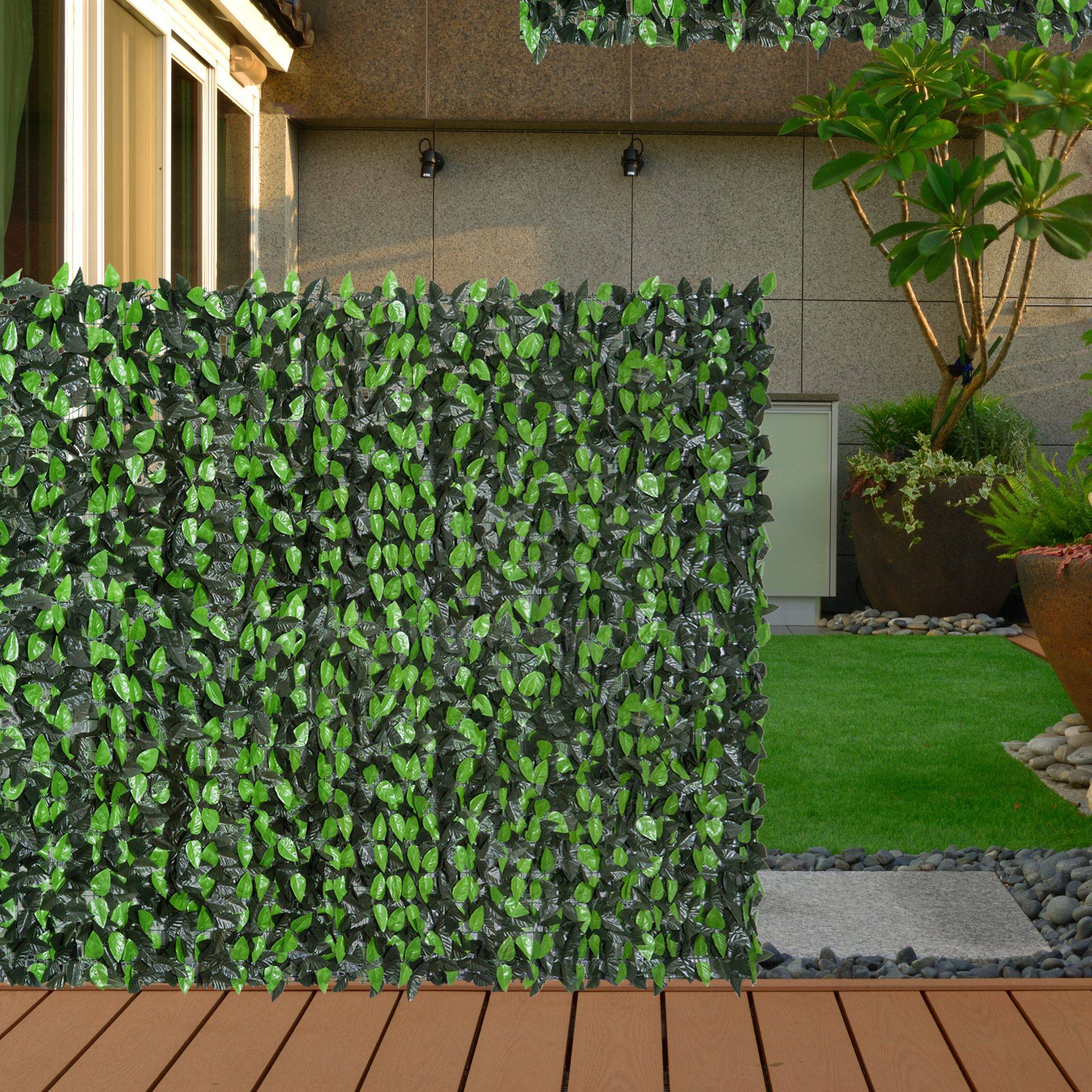ComfortXL - Haie artificielle laurier PE 300 x 100 cm vert brise-vue extérieur anti-UV - ComfortXL Outdoor Living - Image 3