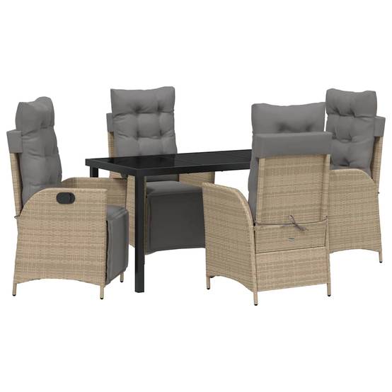 ComfortXL - Salon de jardin 4 places avec chaises réglables et coussins confort Beige – ComfortXL Outdoor Living - Image 2