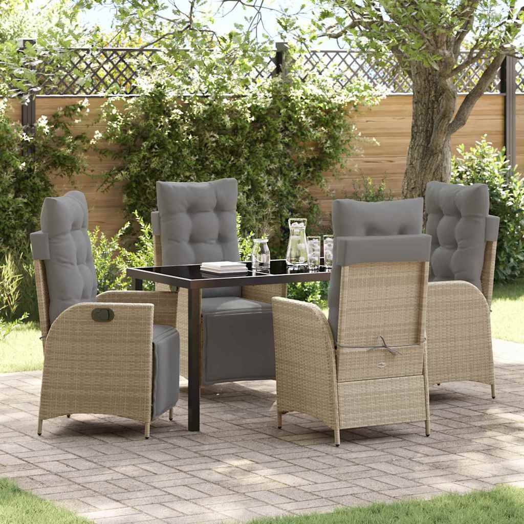 ComfortXL - Salon de jardin 4 places avec chaises réglables et coussins confort Beige – ComfortXL Outdoor Living - Image 1