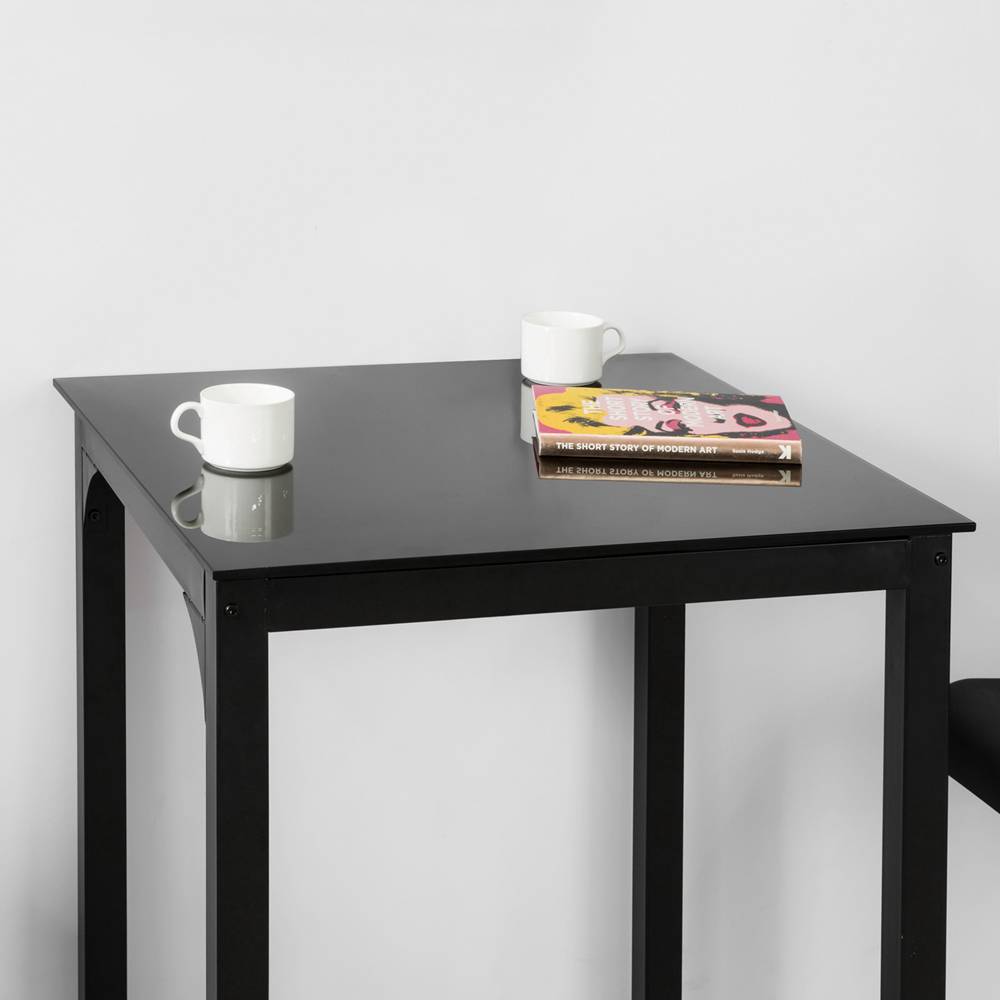 Sobuy - Table à Manger Carrée Table de Cuisine Table à Dîner Noire - 60 x 60 x 75 cm Carrée Pieds en Acier Robuste SoBuy - Image 5