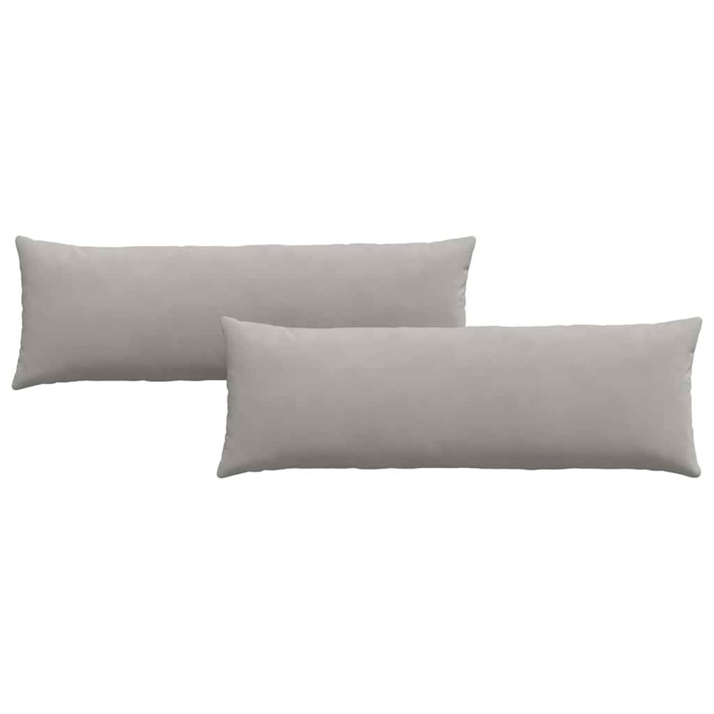 Coussins de Banc (x2) en Tissu Housse Amovible et Lavable pour Salon Gris Clair 120x40 cm – ComfortXL Outdoor Living - Image 2