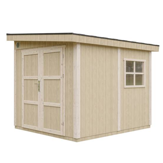 Timbela - Abri de Jardin Qualité Premium 5,9 m² / H231x248x294 cm avec plancher e paroi latérale - Timbela M938-REDWOOD RED - Image 3