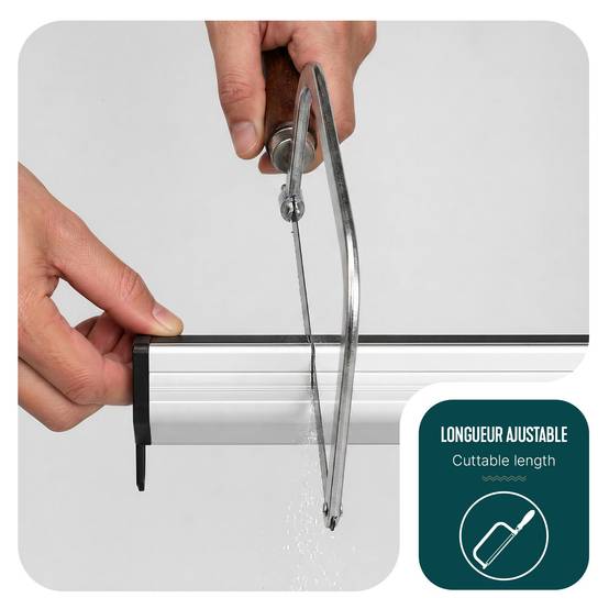 Vounot - Moustiquaire de fenêtre L130 x H160 cm enroulable et recoupable en aluminium blanc VOUNOT® - Image 4