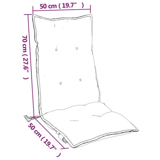 PANGIVO - Coussins de chaise à dossier haut polyester anthracite 120 x 50 x 7 cm, poids:3.75kg - PANGIVO - Image 10