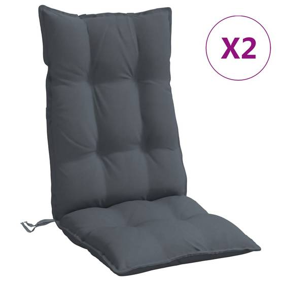 PANGIVO - Coussins de chaise à dossier haut polyester anthracite 120 x 50 x 7 cm, poids:3.75kg - PANGIVO - Image 2