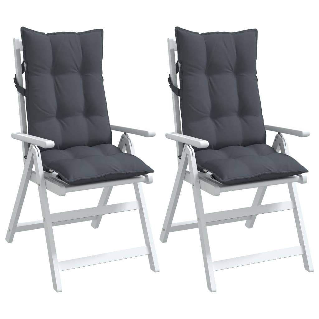PANGIVO - Coussins de chaise à dossier haut polyester anthracite 120 x 50 x 7 cm, poids:3.75kg - PANGIVO - Image 4