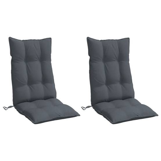PANGIVO - Coussins de chaise à dossier haut polyester anthracite 120 x 50 x 7 cm, poids:3.75kg - PANGIVO - Image 3
