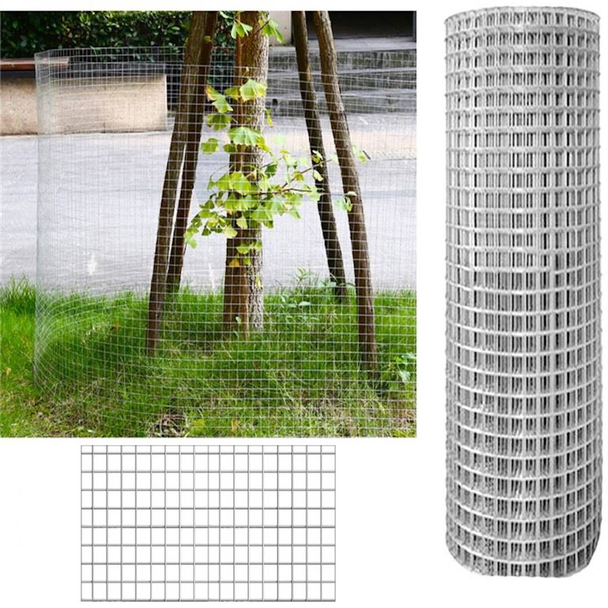 Grillage Souple| 1X25 M| Composition 100% Acier Galvanisé| Rouleau Grillage| Fil Électrosoudé| Réticulée 13X13MM - Image 2