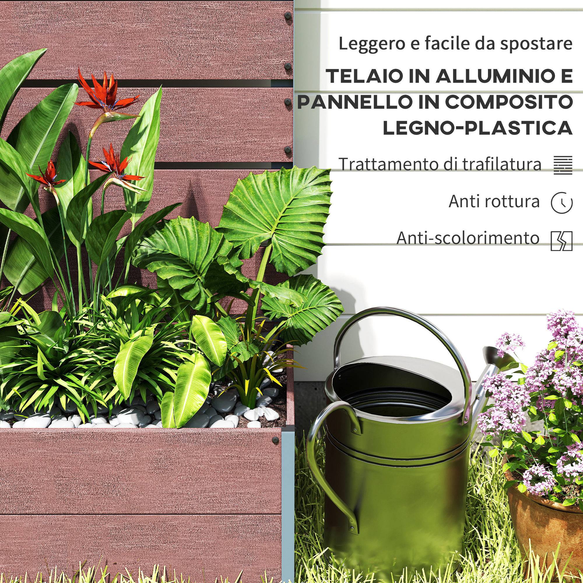 ComfortXL - Jardinière composite avec treillis brise-vue extérieur 72x38x150cm marron clair - ComfortXL Outdoor Living - Image 7