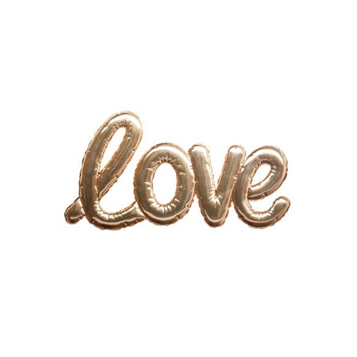 Atmosphera - Sticker Ballon "Love" 24x47cm Or - Image 1
