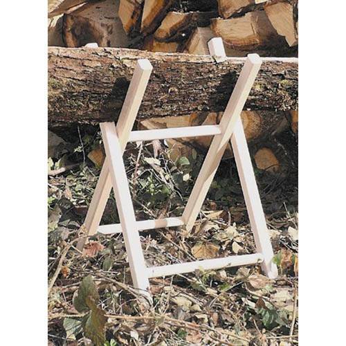 Ribimex - Chevalet en bois 2 branches 68x40cm chaîne blocage - Image 1