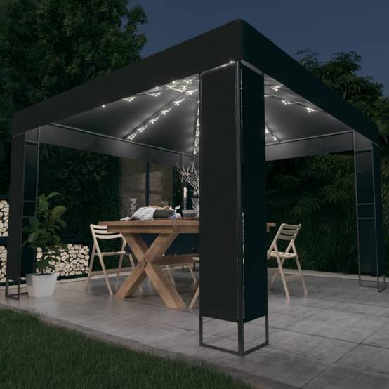 Tonnelle Aluminium Anthracite avec LED 3 x 3 x 2.73 m - PANGIVO - Image 1