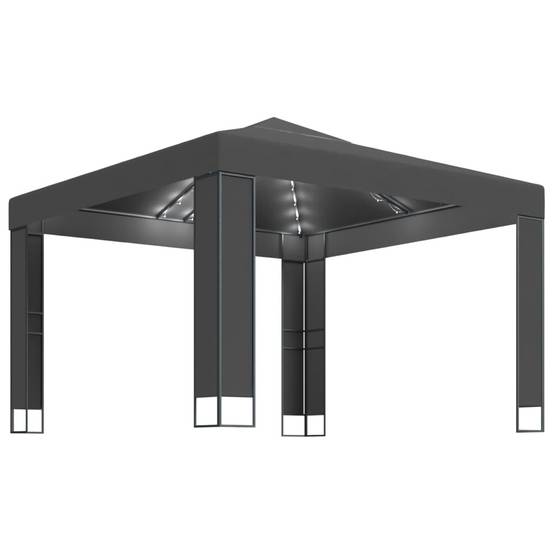 Tonnelle Aluminium Anthracite avec LED 3 x 3 x 2.73 m - PANGIVO - Image 2