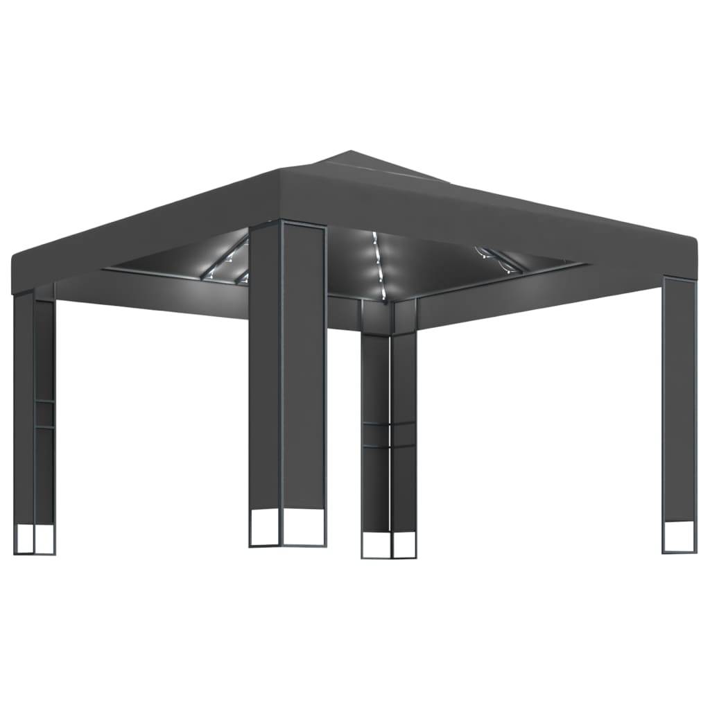 Tonnelle Aluminium Anthracite avec LED 3 x 3 x 2.73 m - PANGIVO - Image 2