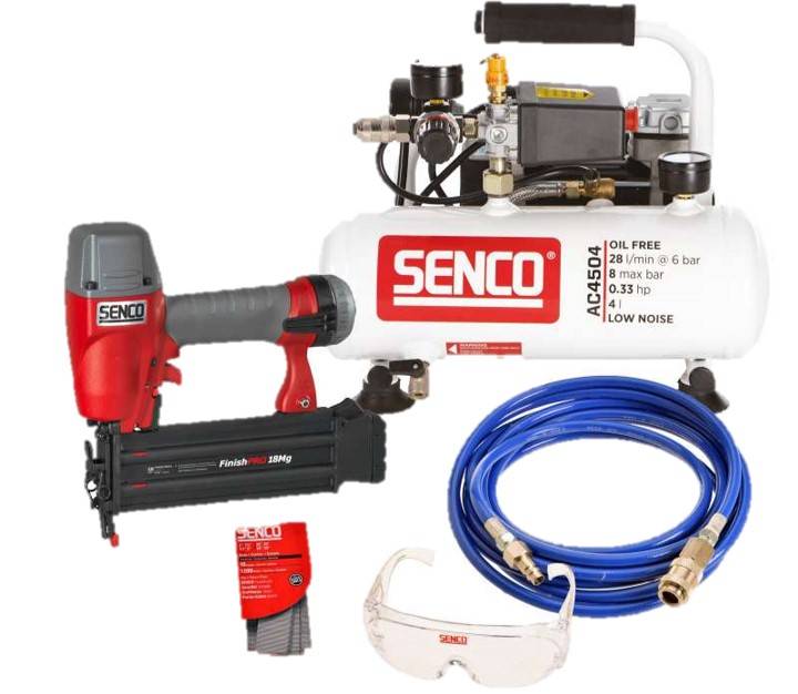 Pack cloueur 230V FINISHPRO18MG + compresseur AC4504 - SENCO - AFN0024KIT - Image 1