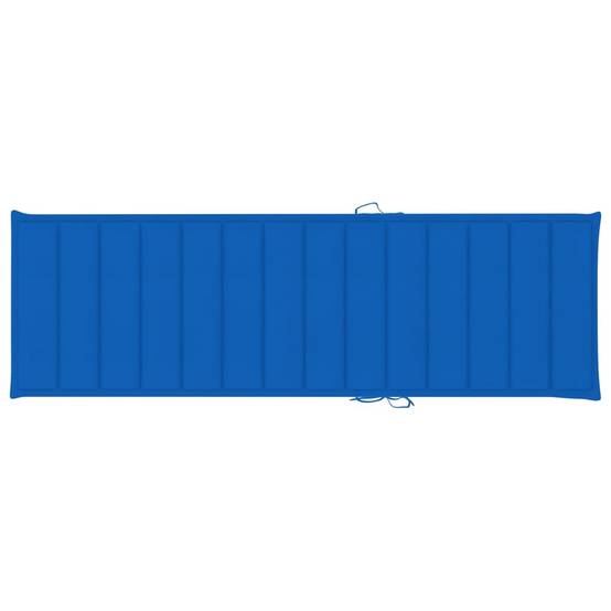 Chaise longue | Transat | Bain de soleil double et coussins bleu royal Pin imprégné - Image 7