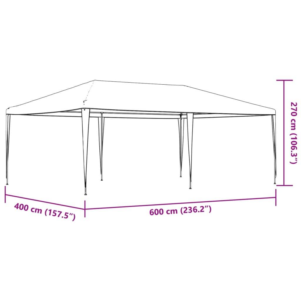 Maison Chic - Tonnelle de jardin - Tente de réception 4x6 m Blanc - Meuble Pro - Image 8