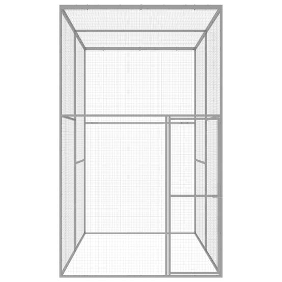 Cage pour chat - Cage extérieur/intérieur 3x1,5x2,5 m Acier galvanisé - Image 1