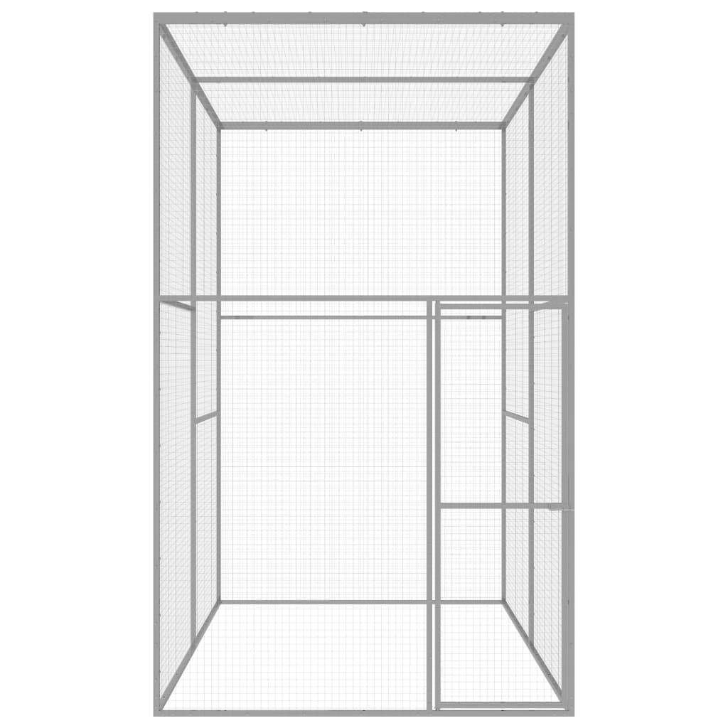 Cage pour chat - Cage extérieur/intérieur 3x1,5x2,5 m Acier galvanisé - Image 1