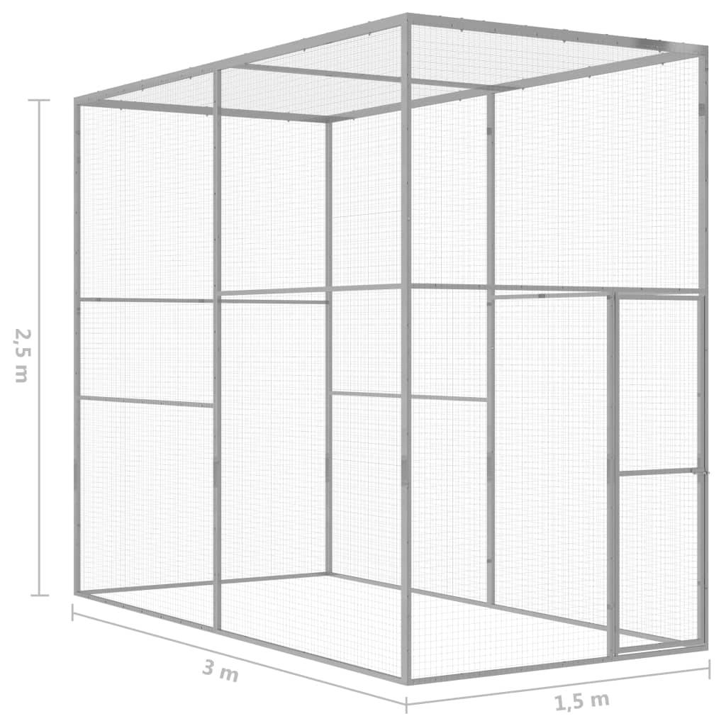 Cage pour chat - Cage extérieur/intérieur 3x1,5x2,5 m Acier galvanisé - Image 5