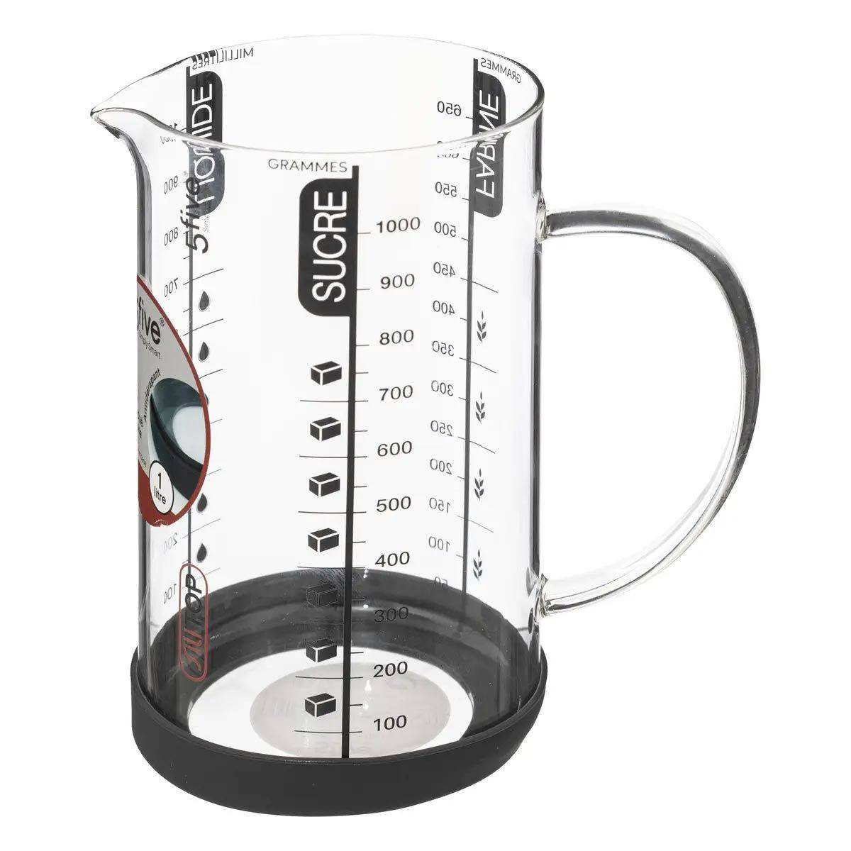 Verre Doseur Gradué Verre "Silitop" 1L Transparent - Image 1