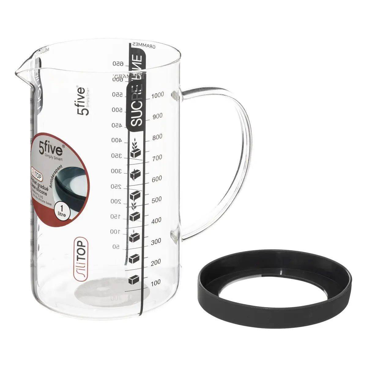 Verre Doseur Gradué Verre "Silitop" 1L Transparent - Image 2