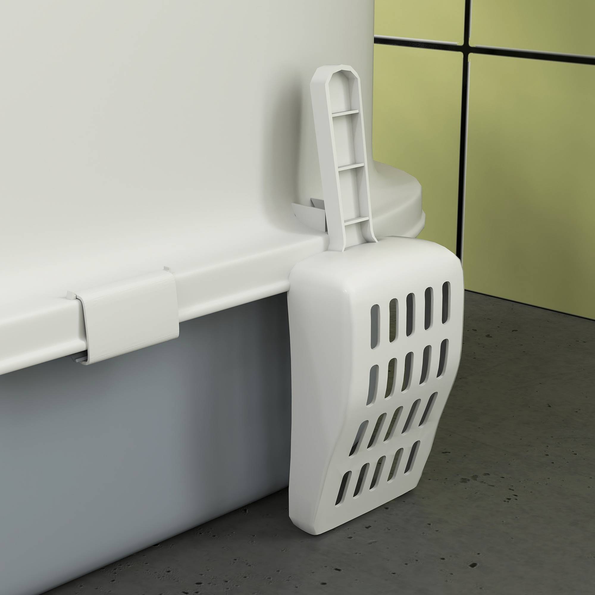 Bac à litière porte fermée translucide pelle 40,5 x 52,5 x 42,5 cm gris - Image 10