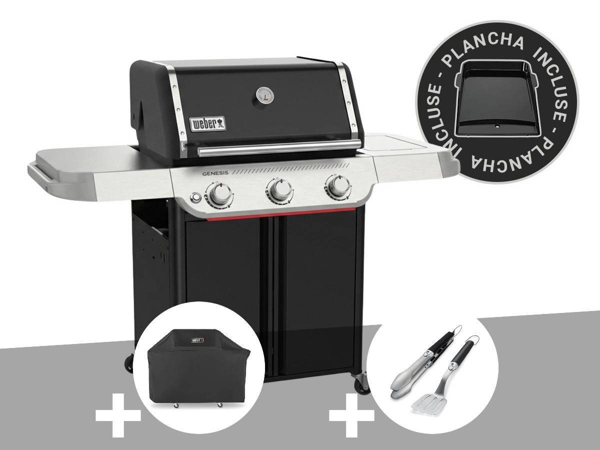 Weber - Barbecue à gaz Genesis E-315W Plancha + Housse + Kit ustensiles Premium 2 pièces - Weber - Image 1