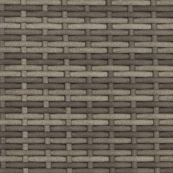 Chaise longue | Transat | Bain de soleil avec auvent et coussins gris résine tressée - Image 10